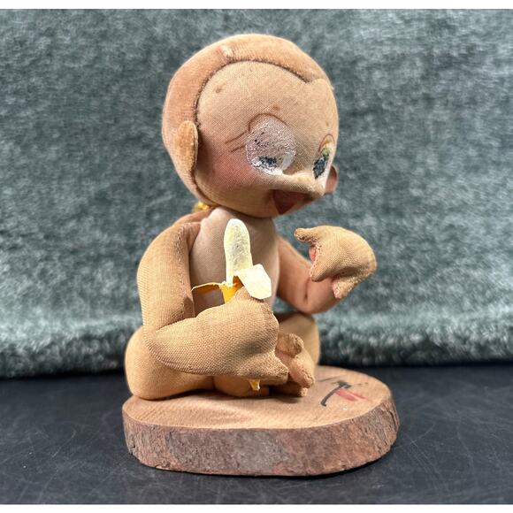 Original Shibaten Monkey With Banana 1960 Japanese Doll - Picture 5 of 13